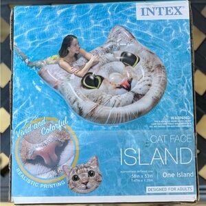 NEW Intex Cat Face Island Pool Float X Large Pool Float by Intex